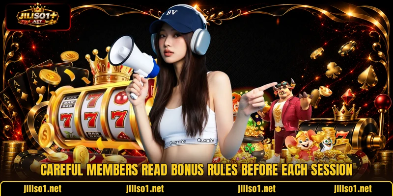 Careful members read bonus rules before each session Careful members read bonus rules before each session