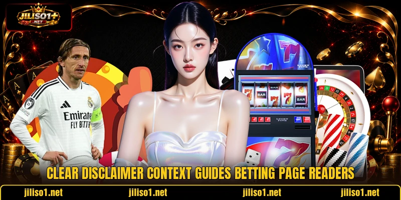 Clear disclaimer context guides betting page readers