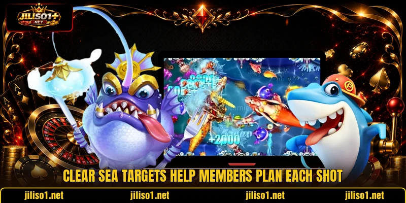 Clear sea targets help members plan each shot Clear sea targets help members plan each shot