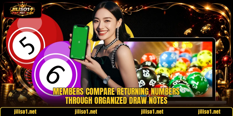 Members compare returning numbers through organized draw notes Members compare returning numbers through organized draw notes