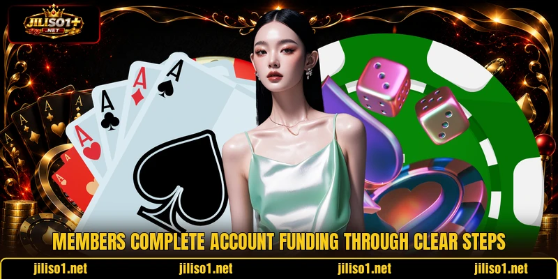 Members complete account funding through clear steps