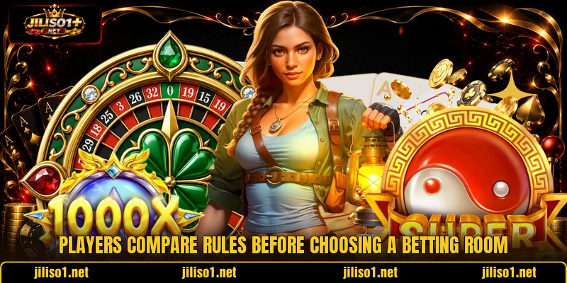 Players compare rules before choosing a betting room Players compare rules before choosing a betting room