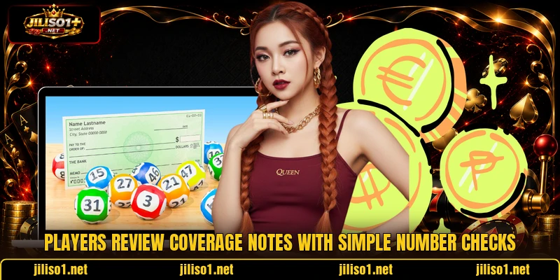 Players review coverage notes with simple number checks Players review coverage notes with simple number checks